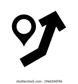 road directions icon or logo isolated sign symbol vector illustration - high quality black style vector icons
