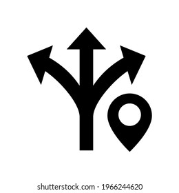 road directions icon or logo isolated sign symbol vector illustration - high quality black style vector icons
