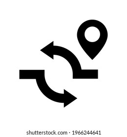 road directions icon or logo isolated sign symbol vector illustration - high quality black style vector icons
