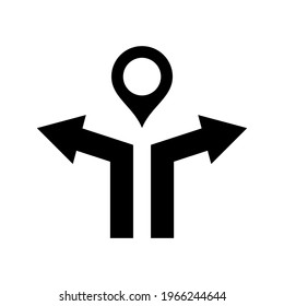 road directions icon or logo isolated sign symbol vector illustration - high quality black style vector icons
