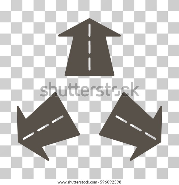 Road Directions icon. Vector illustration\
style is flat iconic symbol, grey color, transparent background.\
Designed for web and software\
interfaces.