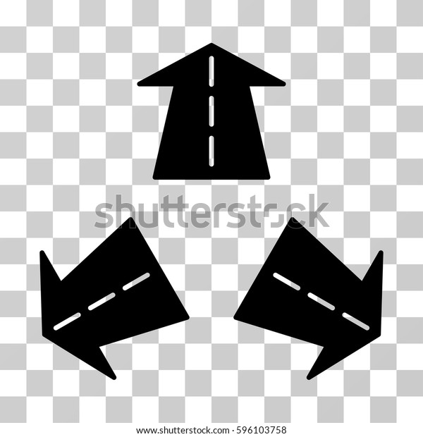 Road Directions icon. Vector illustration\
style is flat iconic symbol, black color, transparent background.\
Designed for web and software\
interfaces.