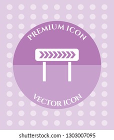 Road Diversion Icon for Web. Application, Software & Graphic Design.