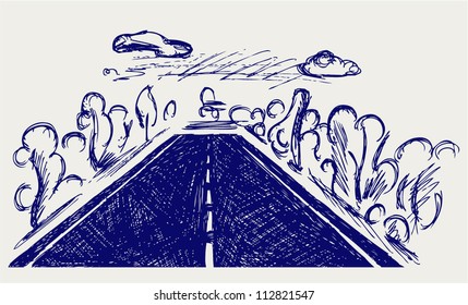 Road. Doodle style