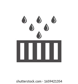 Road drain system icon in flat style.Vector illustration.	