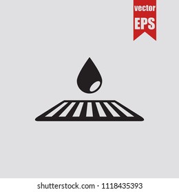 
Road drain system icon in trendy isolated on grey background.Vector illustration.