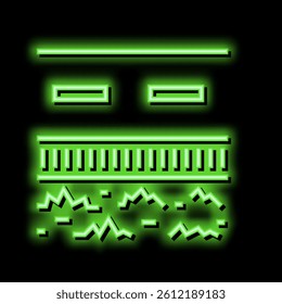 road drainage system neon light sign vector. road drainage system illustration