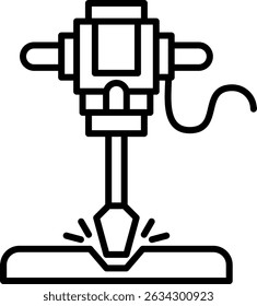Taladro de carretera Nuevo Vector de diseño de iconos creativos