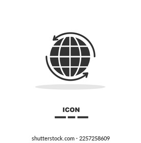 Road earth icon location in black colour