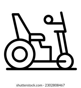 Road electric wheelchair icon outline vector. Power chair. Drive motor
