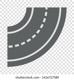 Road element icon. Cartoon illustration of road element vector icon for web design