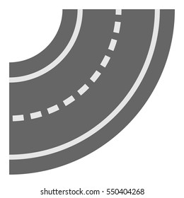 Road element icon. Cartoon illustration of road element vector icon for web design