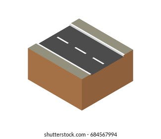 Road element. Isometric.