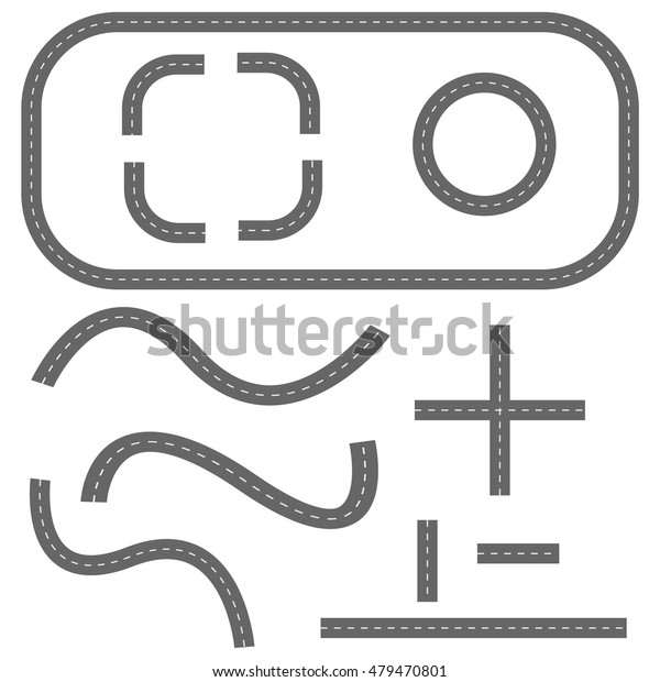 Road Elements Vector Stock Vector (Royalty Free) 479470801