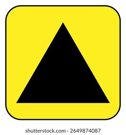 Sinal de triângulo de desvio de emergência isolado em um fundo branco. Ilustração de símbolo de tráfego vetorial 