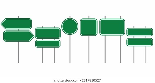 road emty board sing green 