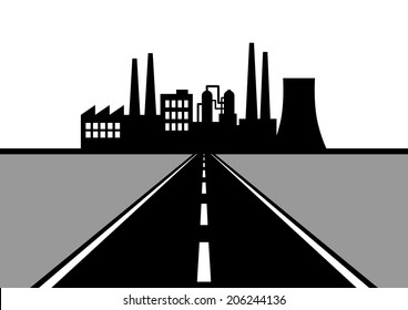 Road to factory