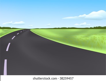 Road in the field