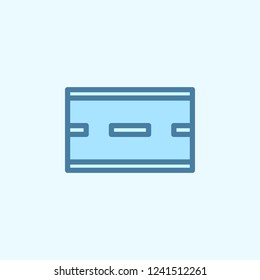 road field outline icon. Element of 2 color simple icon. Thin line icon for website design and development, app development. Premium icon