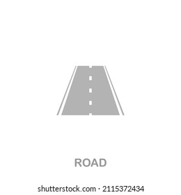 Road flat icon. Colored element sign from transport collection. Flat Road icon sign for web design, infographics and more.