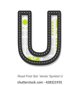 Road Font Sign Symbol U Object Stock Vector (Royalty Free) 428321935 ...