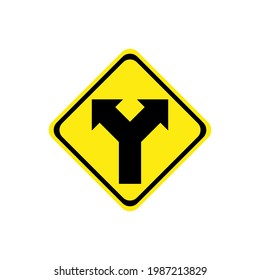 Road Fork Symbol Vector Illustration