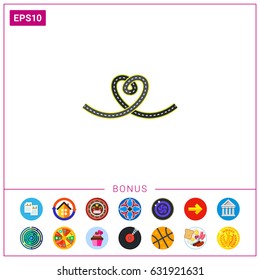 Road in Form of Heart Icon