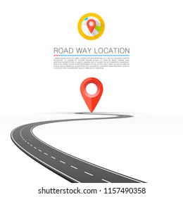 The road goes into the horizon. Vector illustration