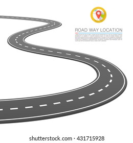 The road goes into the horizon, Vector illustration