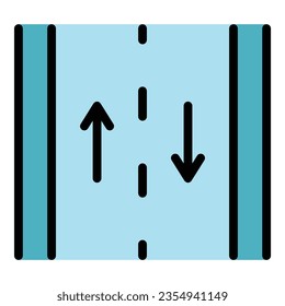 Road gps icon outline vector. Map location. Home destination color flat