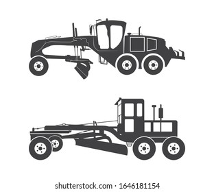 Road Grader Vector Illustration Symbol Icon