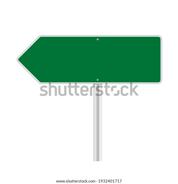 Road Green Traffic Sign Mockup Blank Stock Vector (Royalty Free) 1932401717