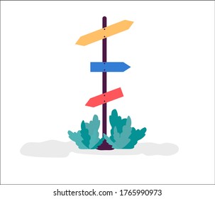 Road guide background. Modern illustration slider site page. The concept of travel guides for road design. Web banner orientirovana in the area directing vector.