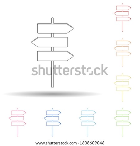 road guide flat in multi color style icon. Simple thin line, outline vector of Summer icons for ui and ux, website or mobile application
