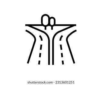 road hand drawn icon design