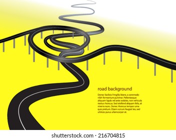 road or highway conceptual  background vector illustration