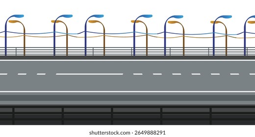 road or highway design vector on transparent background.
