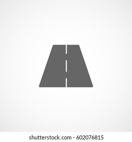 Road Highway Flat Icon On White Background