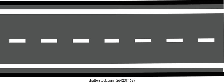 Road and highway in perspective icon. Road path with different bends. The road connects the cities road pieces in graphic style. Vector illustration isolated on transparent background