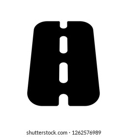 Road or highway, simple icon. Black icon on white background