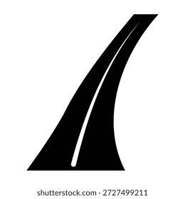 Road and Highway Vector Icon Set – Straight, Curved, and Winding Roads in Silhouette, Outline, and Isometric Styles for Travel, Transportation, and Navigation Design