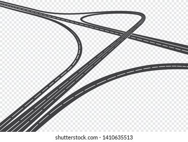  road and highway vector illustrations 