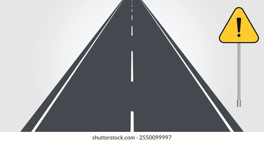 Vector de señal de advertencia de carretera