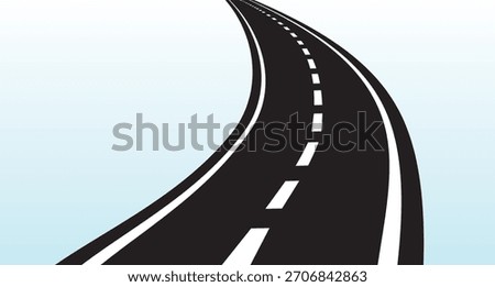 Road and highway.Straight asphalt road going to the distance.vector illustration