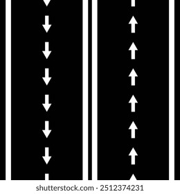 Icono de la carretera. Vector negro Señal de tráfico. Concepto de Vector aislado de línea vacía de asfalto de bobinado. diseño eps 10