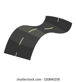 Road icon. Cartoon illustration of road vector icon for web design