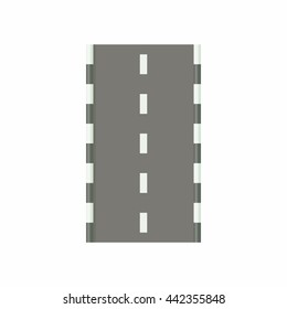 Road icon in cartoon style on a white background