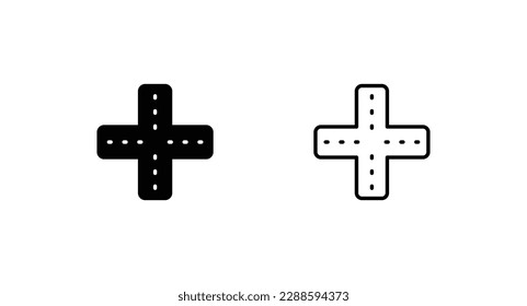 Diseño de icono de carretera con ilustración de fondo blanco