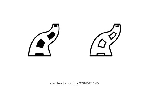 Diseño de icono de carretera con ilustración de fondo blanco