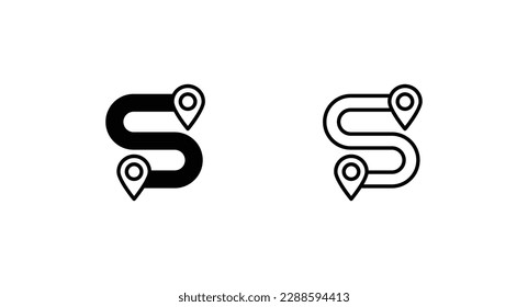 Straßensymbol-Design mit weißem Hintergrund, Stockgrafik